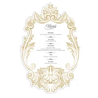 Özel Kesimli Menü Kartı