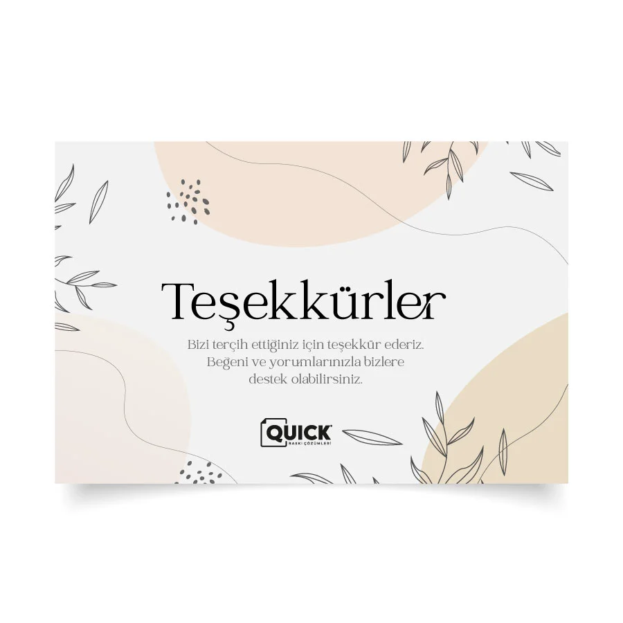 Acil Teşekkür Kartı