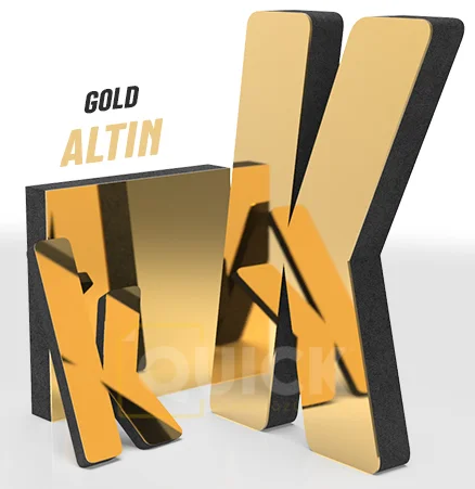 Altın Renk Kabartma Yazı