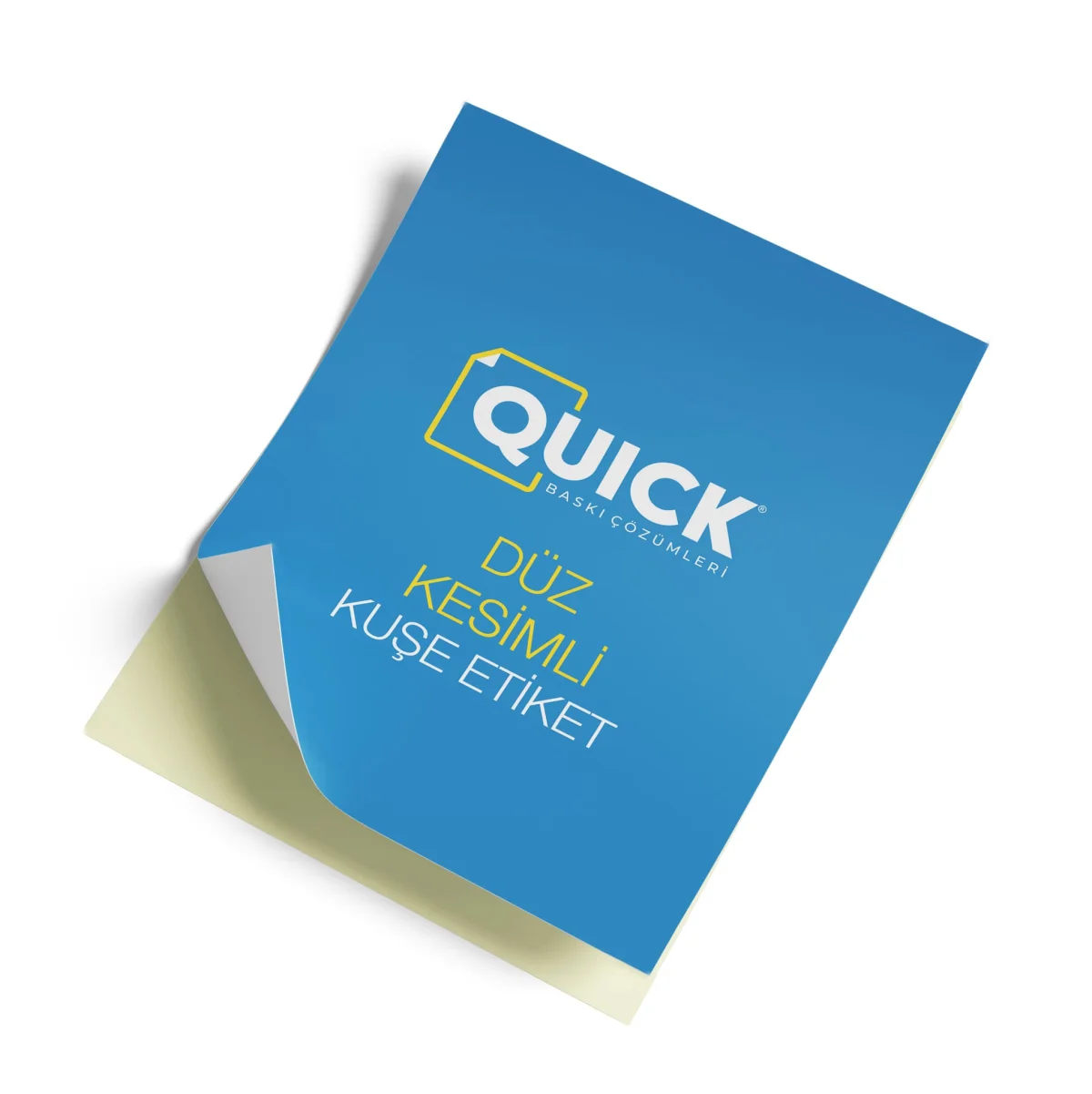 Düz Kesimli  Etiket