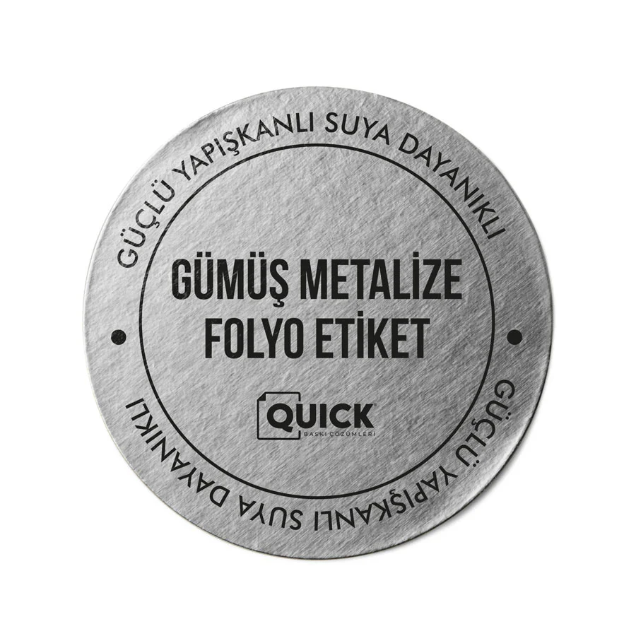 Gümüş Metalize Etiket