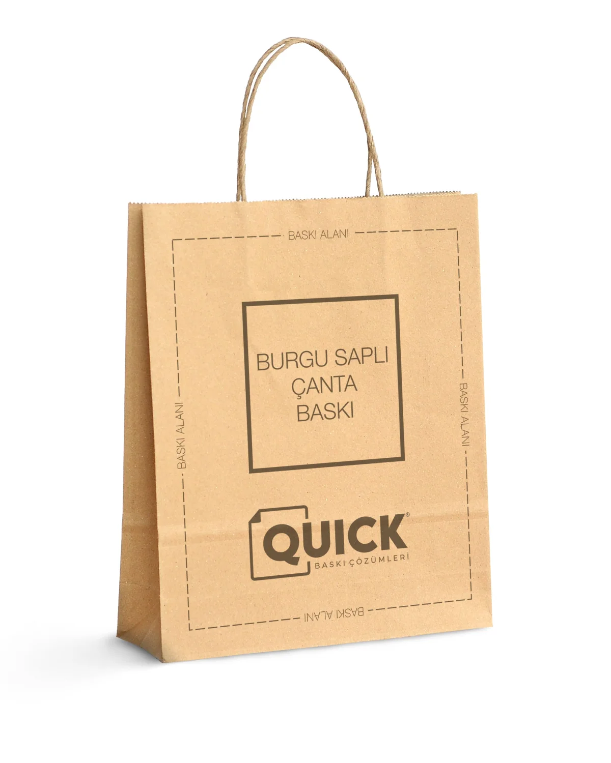 Kraft Burgu Saplı Çanta