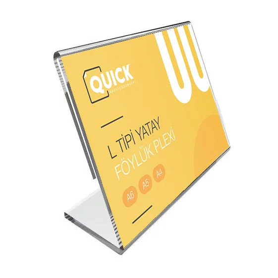 Pleksi L Tipi Yatay  Föylük