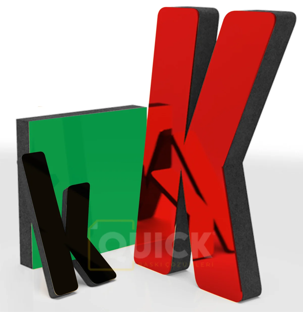 Renkli Kabartma Yazı