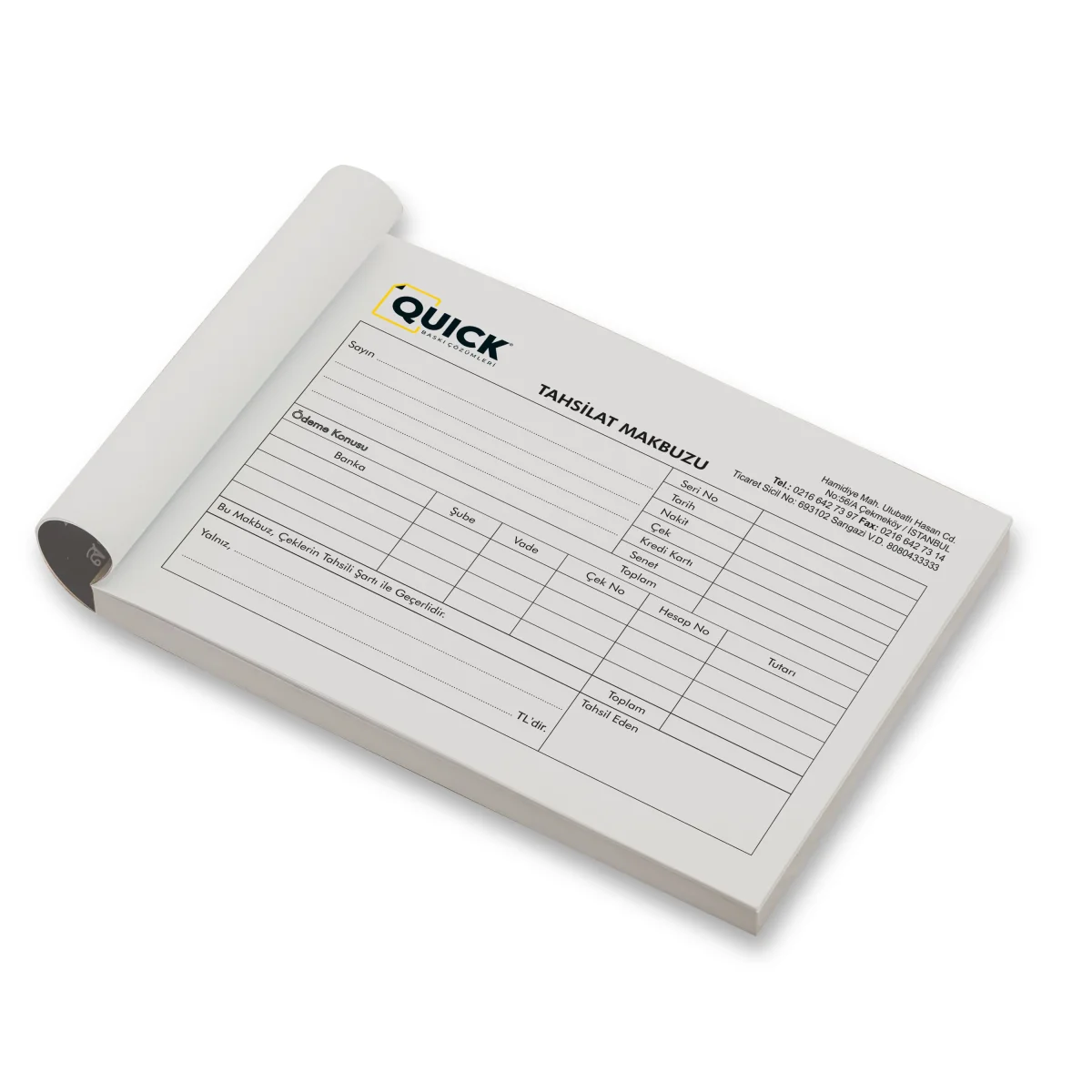 Tahsilat Makbuzu Baskı